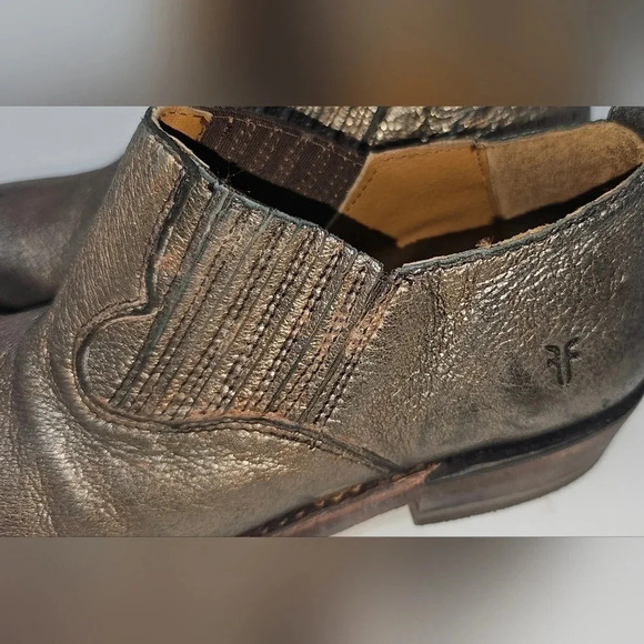 Frye Billy Shootie Western Metallic Bronze Boot Size 6.5 - Picture 4 of 11
